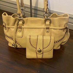 Brighton leather shoulder bag and matching wallet